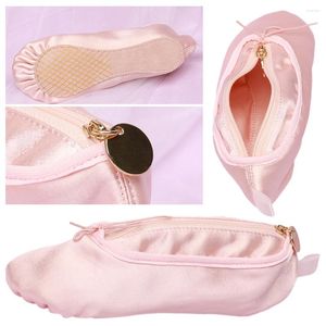 Sacos de armazenamento Ballet Sapato Personalizado Saco de Maquiagem Rosa Suporte Cosmético Macio Bolsa Portátil Criativo para Dançarinos e Amantes