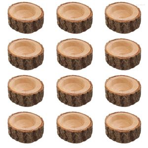 Candle Holders 12pcs Stand Tealight Wedding Wooden Holder Centerpiece Living Room Vintage Candlestick Romantic Festival