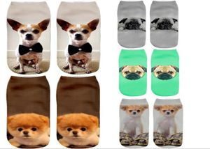 Yeni Kawaii 3d Baskı Çorapları Kadın Ayak Bileği Köpekleri Kalsetinler Kadın Chaussette Komik Çorap Sevimli Kısa Çorap 50Styles8967661