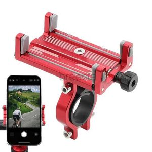 Suportes de montagens de telefone celular Suporte de telefone de bicicleta Universal Bike Motorcycle Handlebar Clip Stand Mount Suporte de telefone celular para telefone de 2,3-3,4 polegadas de largura 240322