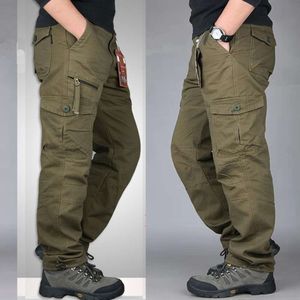 New Multi-functional Outdoor Casual Pants Mens Workwear Multi Pocket Loose Tactical Hiking Tours