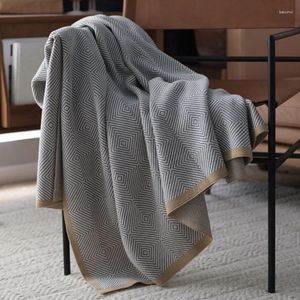 Stuhlhussen Nordic Strickfaden Decke Sofa Dekoration Lässige Abdeckung Weich für Betten Boho Dekor Tagesdecke Warm Großer Schal