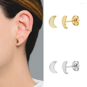 Studörhängen 2024 Crmya Gold Silver Plated For Women Cute Moon Piercing Ear Rings Natale Earring Girls Jewelry Wholesale