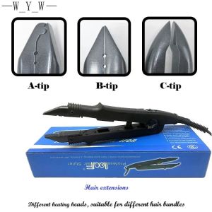 Anslutningar JR611 A/B/C TIP Professionell hårförlängning Fusion Iron Heat Connector Wand Iron Melting Tool+EU Outlet