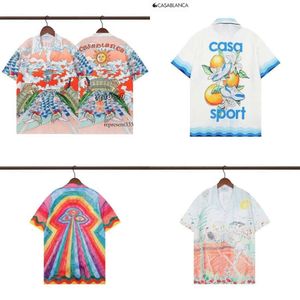 Casa Blanca Shirts Hawaiian Short Sleeve Print Casual에 새로운 무지개