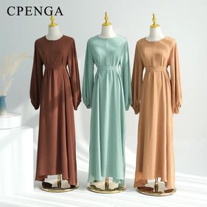 Roupas étnicas 2024 vestido modesto para mulheres muçulmanas Eid Ramadan Dubai Abaya elegante feminino casual zip longo robe islam