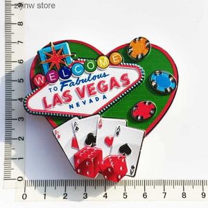 Imãs de geladeira Las Vegas Frozen Magnets World Travel Souvenir Cooler Adesivos Magnéticos Y240322
