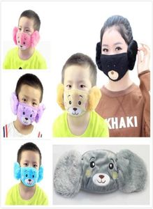 Cartoon Bear Face Shield Cover Kids Cute Ear Protective Mouth Mask Animals 2 In 1 Winter Face Masks Kids Adult Mouthmuffle Masks 2507809