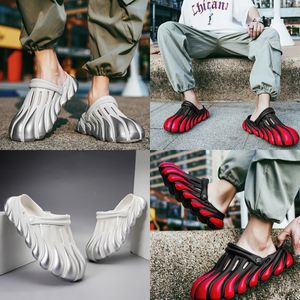 New Sandals Painted Five Claw Golden Dragon EVA Hole Shoes Thick Sole Sandals Summer Beach Men's Shoes Toe Wrap Breathable Slippers GAI size 40-45