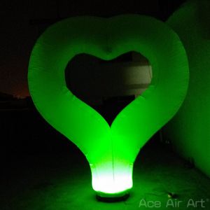 4mH (13.2ft) With blower 2024 Beautiful Inflatable Giant Heart With Lights Valentine's Day Decoration For Outdoor Party/Trade Show