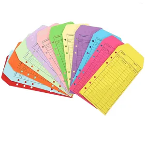 Envoltório de presentes 12 pcs envelope de orçamento colorido papel kraft chinês carta conjunto envelopes de dinheiro para pasta de dinheiro cobrir orçamento