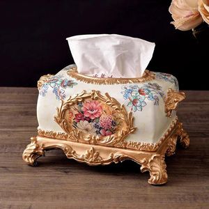 Vases European Tissue Box Living Room High-end Resin Luxury Coffee Table Creative Simple Home Decoration Ornaments