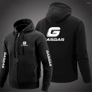 Men's Hoodies Motorcycles GasGas 2024 Printing Solid Color Zipper Hooded Long Sleeve Jacket Casual Sweatshirt Hoodie Pullover Tops