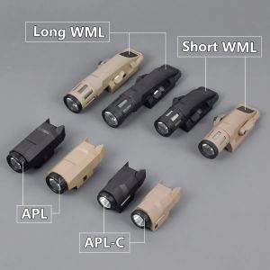 Arma tática wml apl luz para rifle de airsoft fit 20mm weaver picatinny rail lanterna de caça