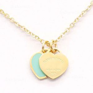 Pink Designer 10mm Heart Pendant Necklaces Women Gold Chains Jewellery Stainless Steel Valentine Day Gifts 2024