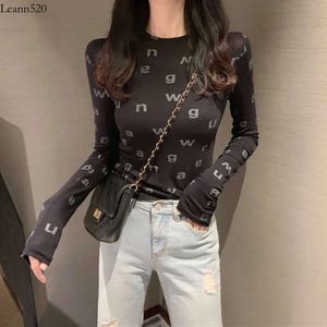 Women's Sexy Bodycon Long Sleeve T-shirt Tops for Woman Spring Summer Female Tee Designer Clothing Streetwear T220923