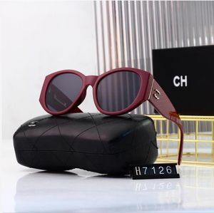 Designer -Kanal Oval Frame Luxus Sonnenbrille Frauen UV400 Persönlichkeit Herren Retro -Brillen Teller hochwertig sanfte Monster Sonnenbrille Hungrige Sonnenbrille