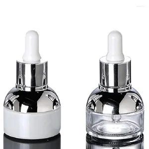 Depolama Şişeleri 50pcs 30ml Damlalı Şişe Küçük Boş Kozmetik Konteyner Cam Serum Reaktif Pipet Örnek Essence Yağ Makyaj