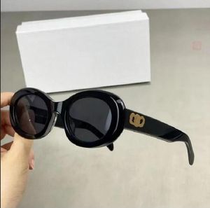 نظارة شمسية مصممة للنظارات الشمسية 2024 Retro Cat's Eye Selegses for Women's Arc Oval French عالية الجودة