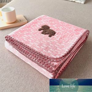 Quatily Nanjiren Cotton Gauze Towel Quilt Cotton Blanket Quilt Summer Thin Baby Children Cover Blanket Cotton Yarn Summer Blankets