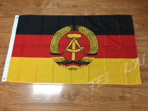 アクセサリードイツ民主共和国の旗GDR GDRフラッグバナー3x5ft品質ポリエステル装飾送料無料