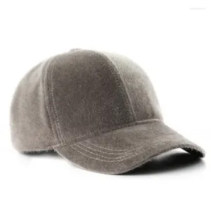 Berretti da baseball Berretto da baseball Donna Solido Pelliccia sintetica Cappelli spazzolati Spessi caldi Snapback Inverno Casual Cappello da camionista in lana d'agnello Retro Osso