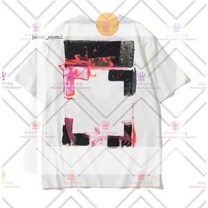 Off White Camisa Verão Luxurys Mens e Mulheres Camiseta Designers Off Roupas Loose Tees Tops Homem Casual Rua Graffiti Camisa Moletom 233