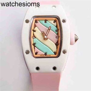Watch Richamill Swiss Zf Factory Business Armbandwatch Freizeit Luxus RMS07-03 Vollautomatische mechanische Uhr Wache weiße Keramik-Klebeband Trend weibliche Uhren