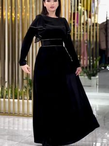 Ethnic Clothing Eid Muslim Dress For Women Abaya Morocco Party Dresses Ramadan Slim Fit Abayas Kaftan Elegant Black Dubai Arab Long Robe
