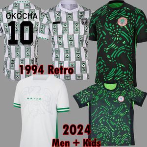 2024 Nigeria Soccer Jerseys 1994 Retro Edition Nigeria Vintage Soccer Jersey Starboyokocha Football Shirt Finidi Kits Classic Men Kids Uniforms