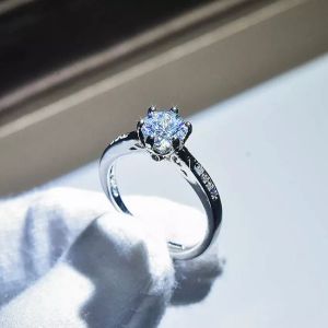 Wedding Gemstone Ring Square Round Moissan Diamond Adjustable Ring Zircon Wedding Engagement Ring for Women Jewelry
