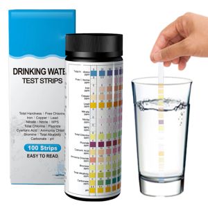 Aquariums Water Nitrite Test Strips Kit, Drinking Water Quality Tester, PH Nitrate Tap, Aquarium, Fish Tank, Home Pool, 16 i 1, 100sts