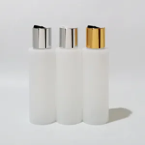Förvaringsflaskor 100 ml tomma HDPE plastguld krage pumpflaska 3.4 oz resor smink och hudvårdslotionsskiva
