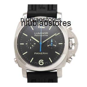 Водонепроницаемые часы с механизмом, модные наручные часы Paneraiis, механические Officine Luminor 1950 Rattrapante Pam00362, нержавеющая сталь, высокое качество