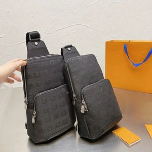 Toppkvalitet avenue Slingbag Mens lyxdesigner utomhus axelväska man crossbody plånbok hobos meddelande handväska tote bälte bumbag