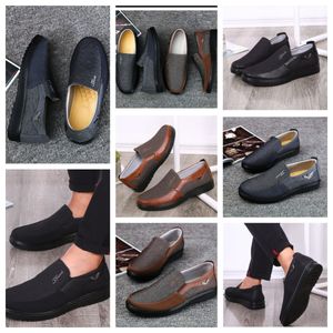 Sapato casual gai tênis esportivo sapato de pano masculino formal clássico sapato superior sola macia sapatos masculinos de couro preto confortável tamanho macio 38-50