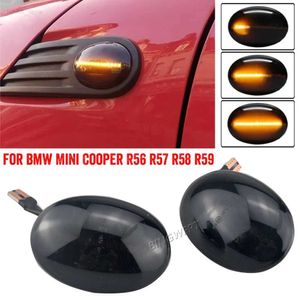 Outras luzes do carro LED dinâmico piscando luzes de sinalização laterais luzes de marcador lateral ajuste de carro para mini Clubman R55 Cooper R56 R57 coupe R58 R59 07-13L204