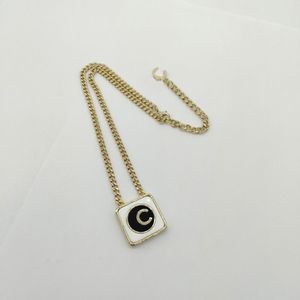 2023 Luxury quality Charm stud earring with black and white color design pendant necklace have box stamp PS7587A270S