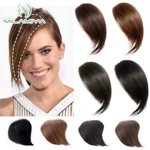 Grzywki prawdziwe włosy grzywki dla kobiet klip we włosach grzywki klips do włosów przedłużeniem włosów ludzkie włosy przedłużenie tępe grzywki