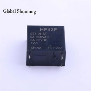 10PCS HF42F 024-2HST FTR-F4AK024T F4AK024T 24V DC 5A 250VAC 5A 30VDCパワーリレー2ポール5A TV-3 HF42F-024-2HST 2403077