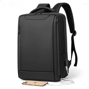 Mochila 2024 Laptop Anti-roubo À Prova D 'Água Mochilas Escolares USB Carregando Homens Business Travel Bag Design