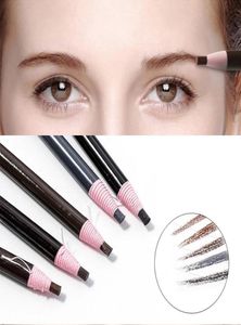 6 färger Eyebrow Pencil Waterproof Microblading Pen Longlasting Eyebrow Enhancer Easy Wear Eye Brow Tint Dye Makeup Tools3649544