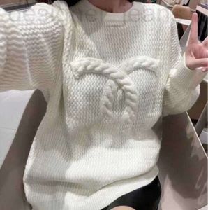 Womens Sweaters designer explosion of luxury Korean network red with chest cc design sweater temperament everything lazy style solid color outside 5519ess