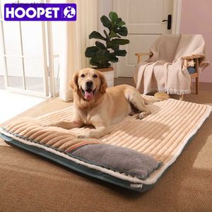 kennels pens HOOPET dog mattress suitable for small and large dogs sleeping beds and cat houses super soft and durable mat detachable pet mat Y240322