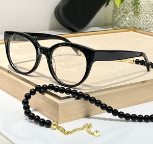 beads Chain Eyewear Eyeglasses Black Frame Glasses Optical Frame Women Fashion Sunglasses Frames Lunettes de Soleil Glasses Occhiali da sole