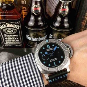 Panerai Luminors vs Fabrika Üst Kalıcı Otomatik İzleme S.900 Safir Ayna Boyutu için Otomatik İzleme Üst Klonu 47mm İthal Cowhide 076J