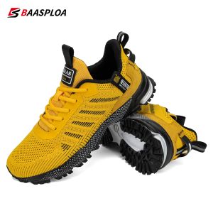 Boots Baasploa Erkekler İçin Koşu Ayakkabıları Hafif Spor Ayakkabıları Erkek Tasarımcı Mesh Sneaker Dantelya Erkek Nefes Alabası Spor Tenis Ayakkabı