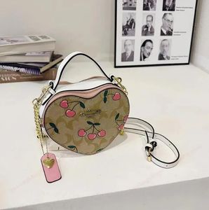 Ny gammal blomma kärlek väska designer kvinnor klassisk logotyp han axel väskor söt hjärta rand crossbody purse woman handväska plånbok 10 färger