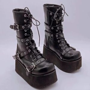 Stiefel neue Frauenstiefel Schneiderbett Plattform hohe Stiefel Mode komfortable wasserdichte Ritterstiefel Botas Mulher