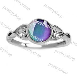 Кольца-кольца Классические кольца в богемном стиле в стиле ретро, кольцо с камнем, эмоциональное чувство, изменение цвета, кольца для женщин, ювелирные изделия